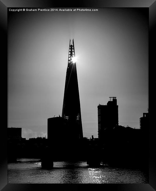 The Shard With The Morning Sun Framed Print by Graham Prentice