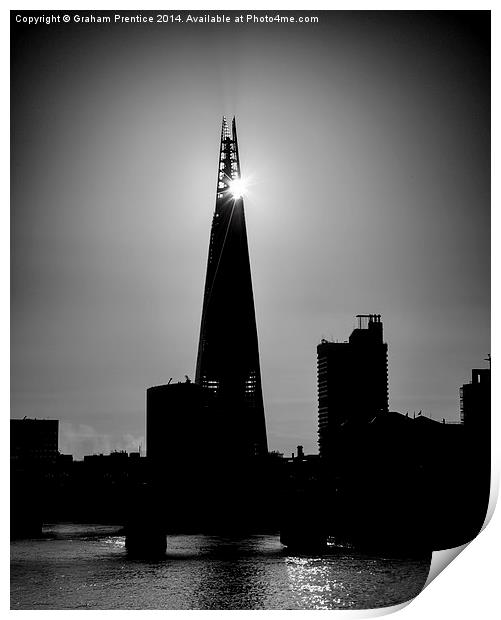 The Shard With The Morning Sun Print by Graham Prentice