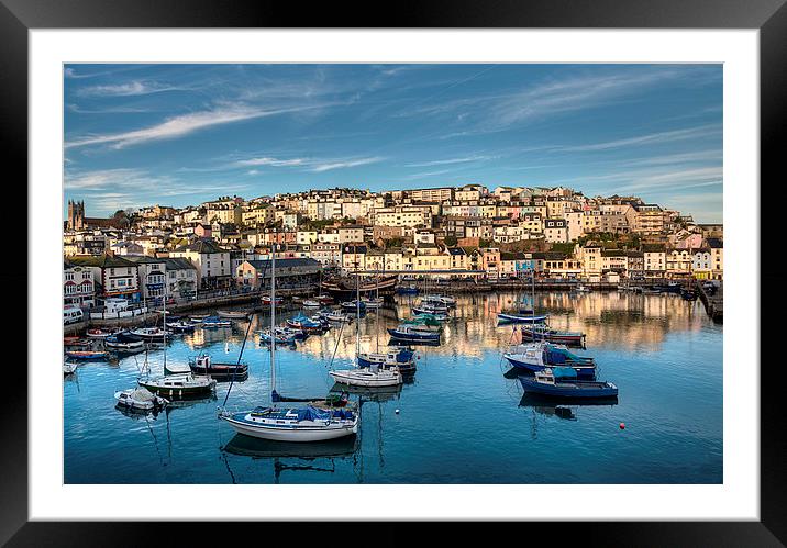  Brixham Harbour early morning light Framed Mounted Print by Rosie Spooner