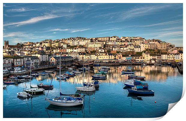  Brixham Harbour early morning light Print by Rosie Spooner