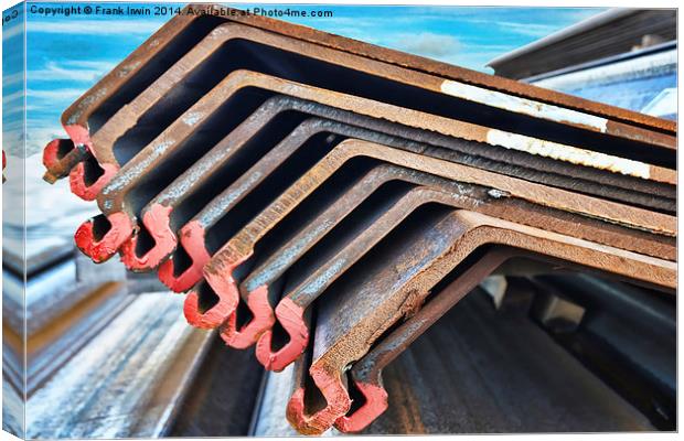  Off-loaded steelwork Canvas Print by Frank Irwin