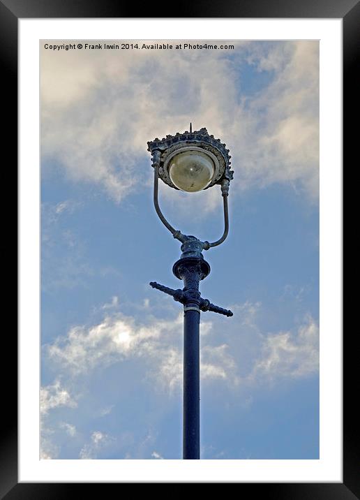  Victorian street light in the main street, Llandu Framed Mounted Print by Frank Irwin