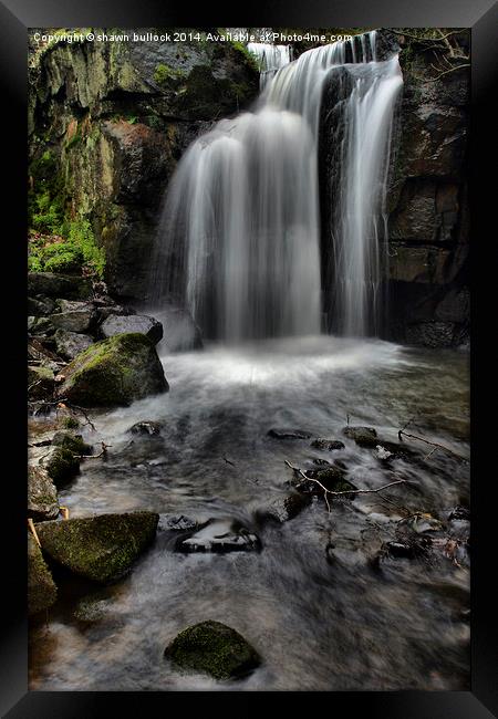  lumsdale water fall Framed Print by shawn bullock