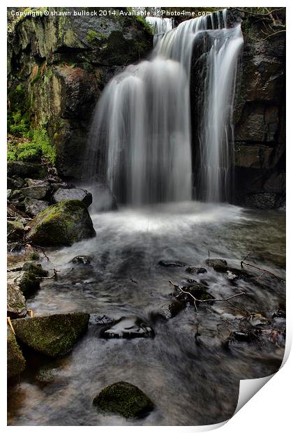  lumsdale water fall Print by shawn bullock