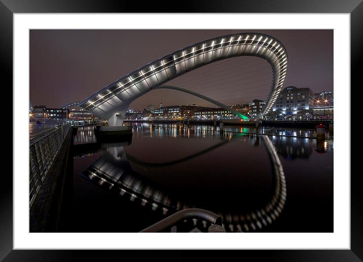  The Millenium Bridge, Newcastle Framed Mounted Print by Dave Hudspeth Landscape Photography