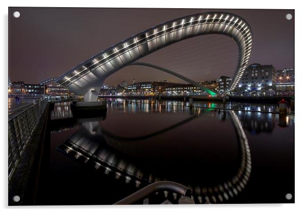  The Millenium Bridge, Newcastle Acrylic by Dave Hudspeth Landscape Photography