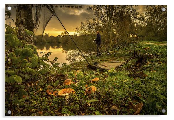  Fishing Sunrise Acrylic by Simon Gray