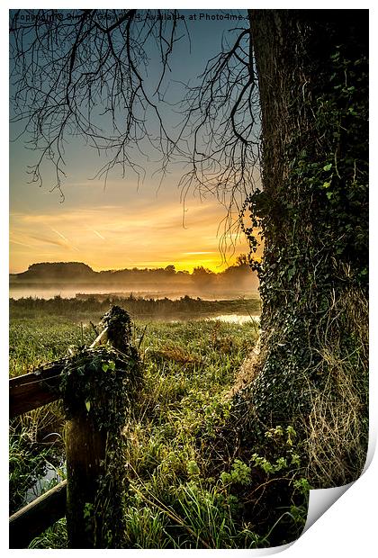  Countryside Sunrise Print by Simon Gray