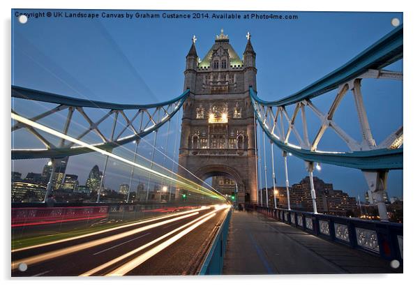  Tower Bridge Lights Acrylic by Graham Custance