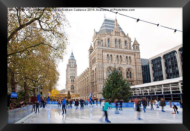  Ice Skating at the Museum Framed Print by Graham Custance