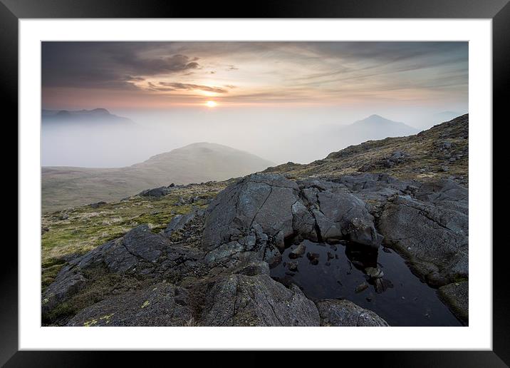  Three Tarns Sunrise Framed Mounted Print by James Grant