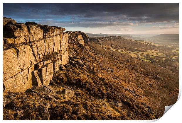  Curbar Edge Cliff Print by James Grant