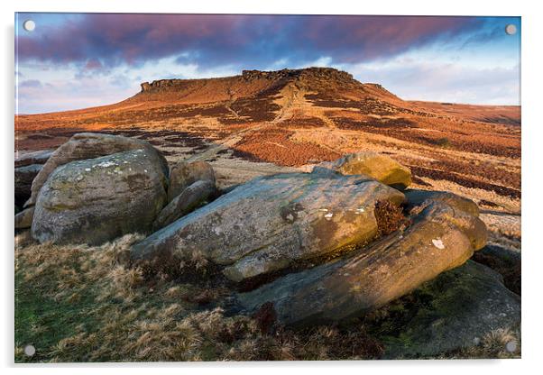  Carl Wark to Higger Tor Acrylic by James Grant