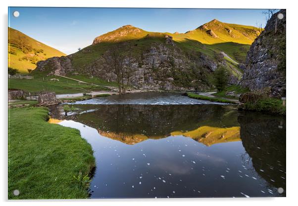  Dovedale Reflections Acrylic by James Grant