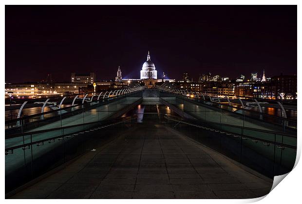  Millenium Bridge to St Pauls Cathedral Print by James Grant