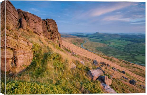  Shining Tor Sunset Canvas Print by James Grant