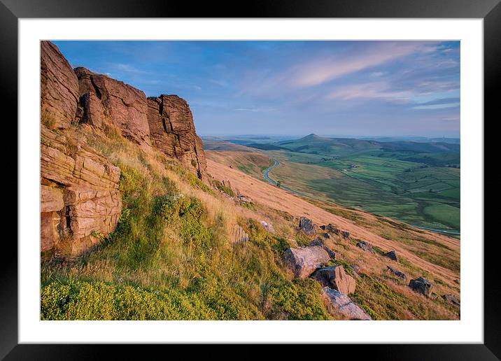  Shining Tor Sunset Framed Mounted Print by James Grant