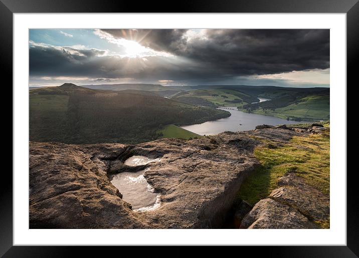  Bamford Edge Sunset Framed Mounted Print by James Grant