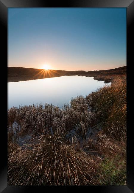  Blake Mere Sunset Framed Print by James Grant