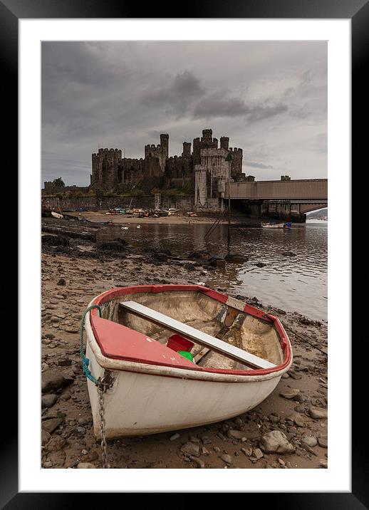  Conwy Castle Boat Framed Mounted Print by James Grant