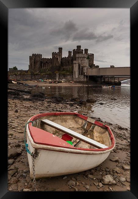  Conwy Castle Boat Framed Print by James Grant
