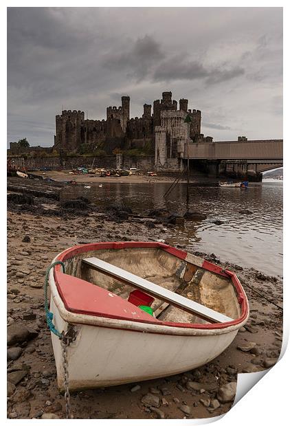  Conwy Castle Boat Print by James Grant