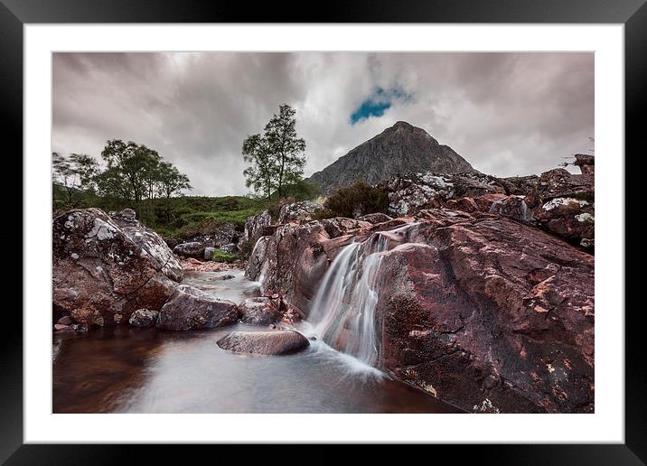  Buachaille Etive Mor Waterfall Framed Mounted Print by James Grant