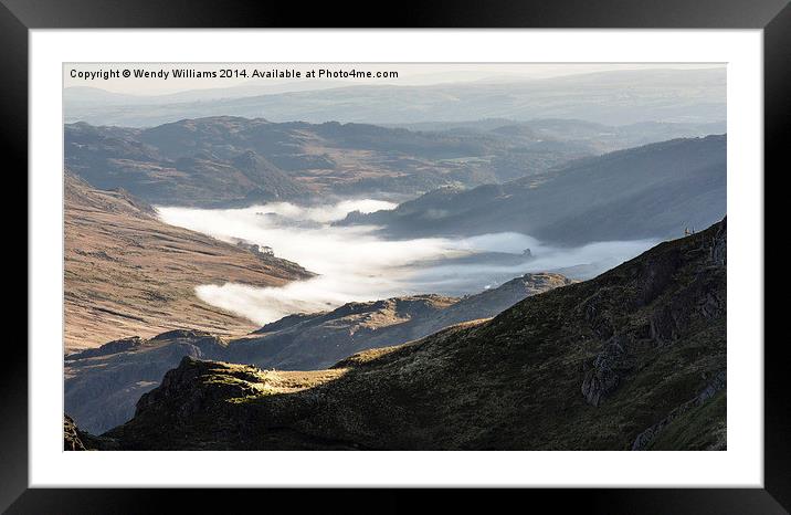 Panoramic View from Crib Goch Framed Mounted Print by Wendy Williams CPAGB