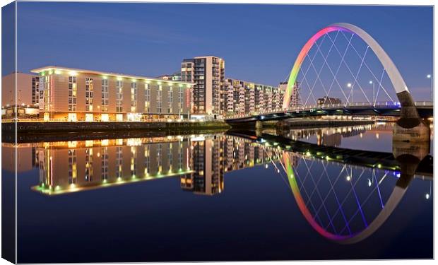 Blue hour in Glasgow Canvas Print by Stephen Taylor