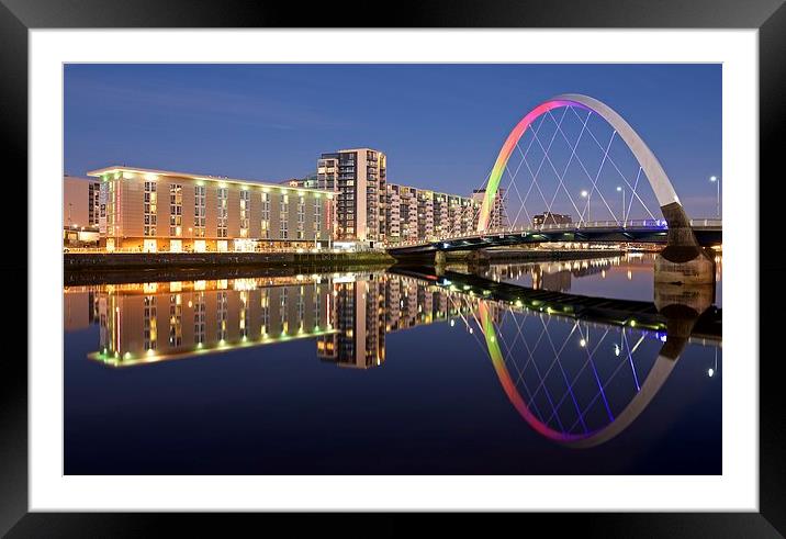  Blue hour in Glasgow Framed Mounted Print by Stephen Taylor