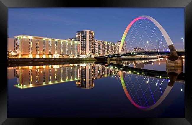  Blue hour in Glasgow Framed Print by Stephen Taylor