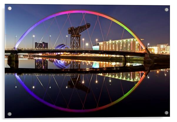 The Squinty Bridge, Glasgow Acrylic by Stephen Taylor