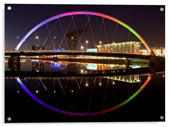 The Squinty Bridge, Glasgow Acrylic by Stephen Taylor