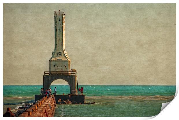 Sunday Afternoon at the Lighthouse Print by Mary Machare