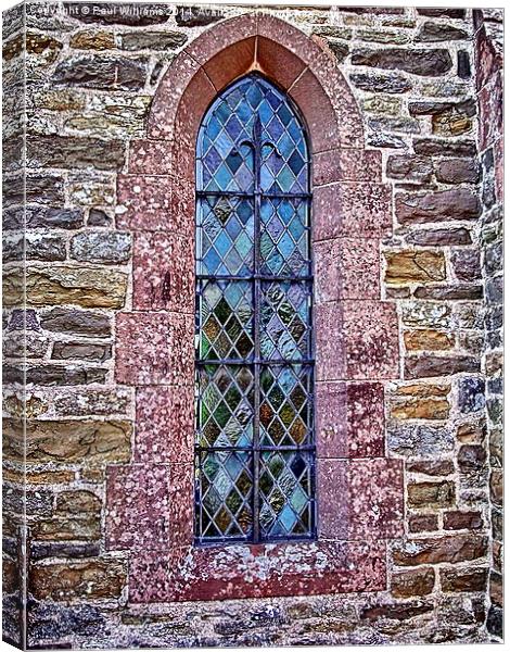 Leaded Church Window Canvas Print by Paul Williams