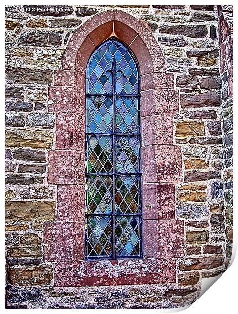 Leaded Church Window Print by Paul Williams