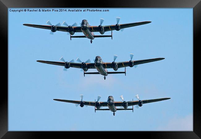  3 Lancasters flypast Framed Print by Rachel & Martin Pics