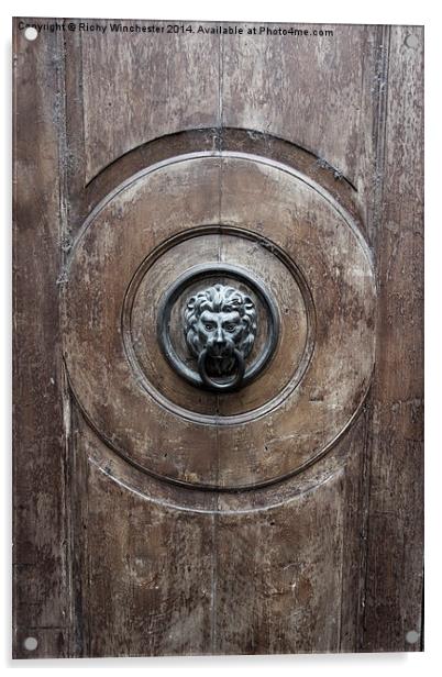  Lion Door Knocker in Limone Acrylic by Richy Winchester