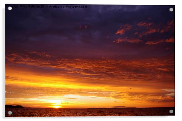 Sunset Sleeping Bear Bay  Acrylic by Ian Pettman