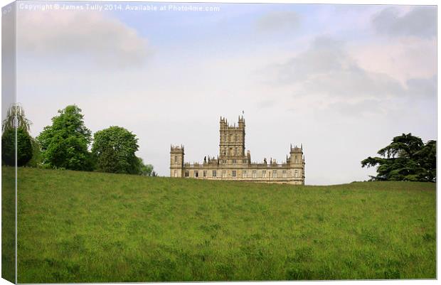  Rolling hills towards Downton abbey Canvas Print by James Tully