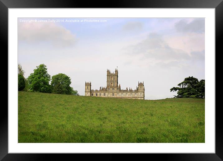 Rolling hills towards Downton abbey Framed Mounted Print by James Tully