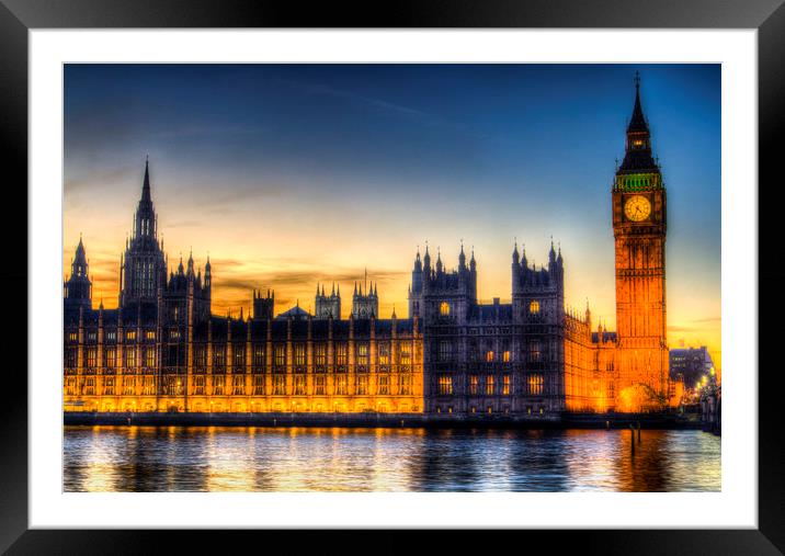 Westminster London Framed Mounted Print by David Pyatt