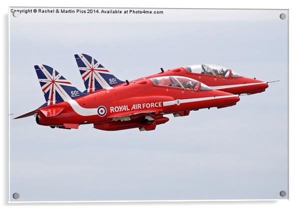  Red Arrows pair takeoff Acrylic by Rachel & Martin Pics