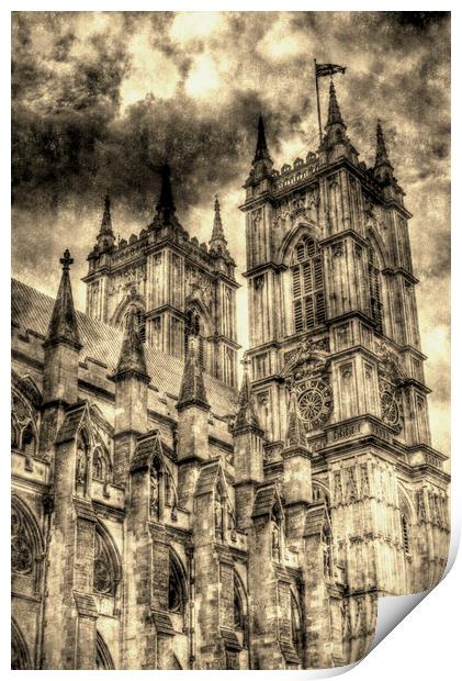  Westminster Abbey London Vintage Print by David Pyatt