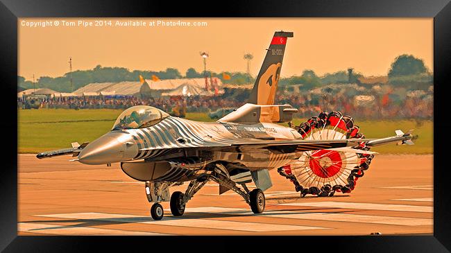  Glamorous Turkish Delight F-16 Display Jet. Framed Print by Tom Pipe
