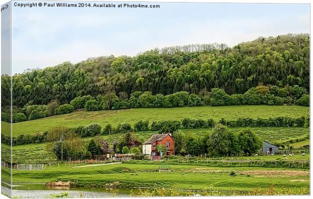 Shropshire Landscape with Farm Canvas Print by Paul Williams