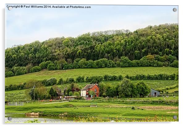 Shropshire Landscape with Farm Acrylic by Paul Williams