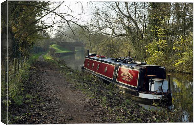 Kennet and Avon long boat Canvas Print by Tony Bates