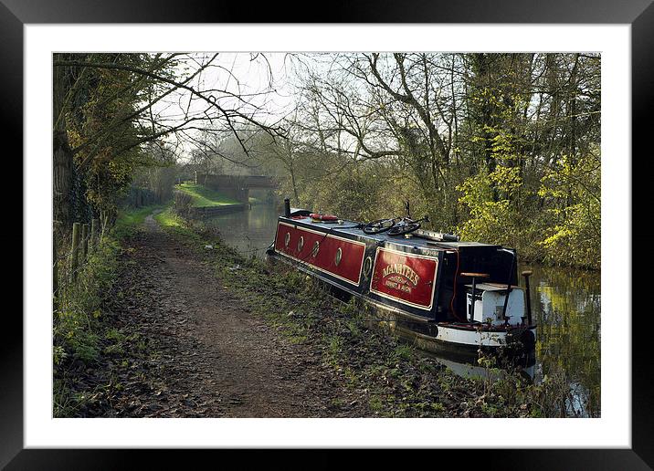  Kennet and Avon long boat Framed Mounted Print by Tony Bates