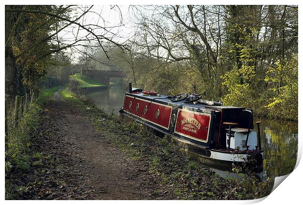  Kennet and Avon long boat Print by Tony Bates